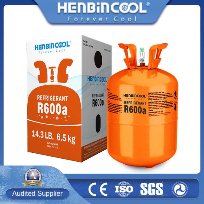 99.99% Isobutane R600A Refrigerant Odorless 6.5kg R600a Refrigerant 0