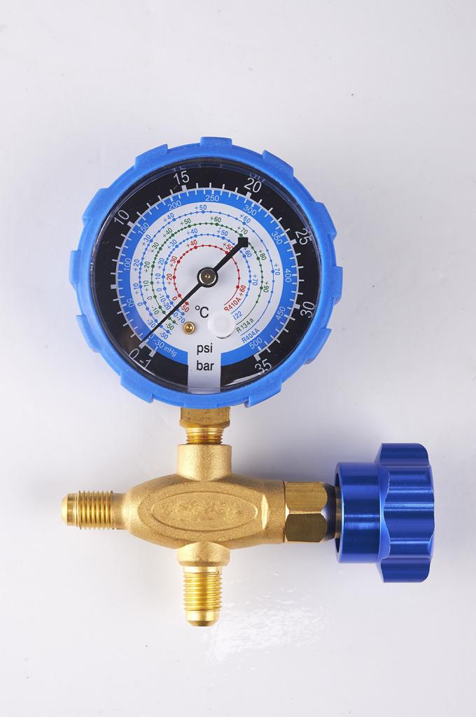 Refrigerant Two Way Valve Manifold Gauge Set with Ball Valve Hand